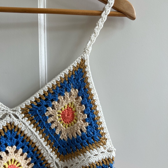 Lumiere Crochet Crop Tank Top, Size S, Multi-Colored - Picture 4 of 10